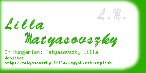 lilla matyasovszky business card
